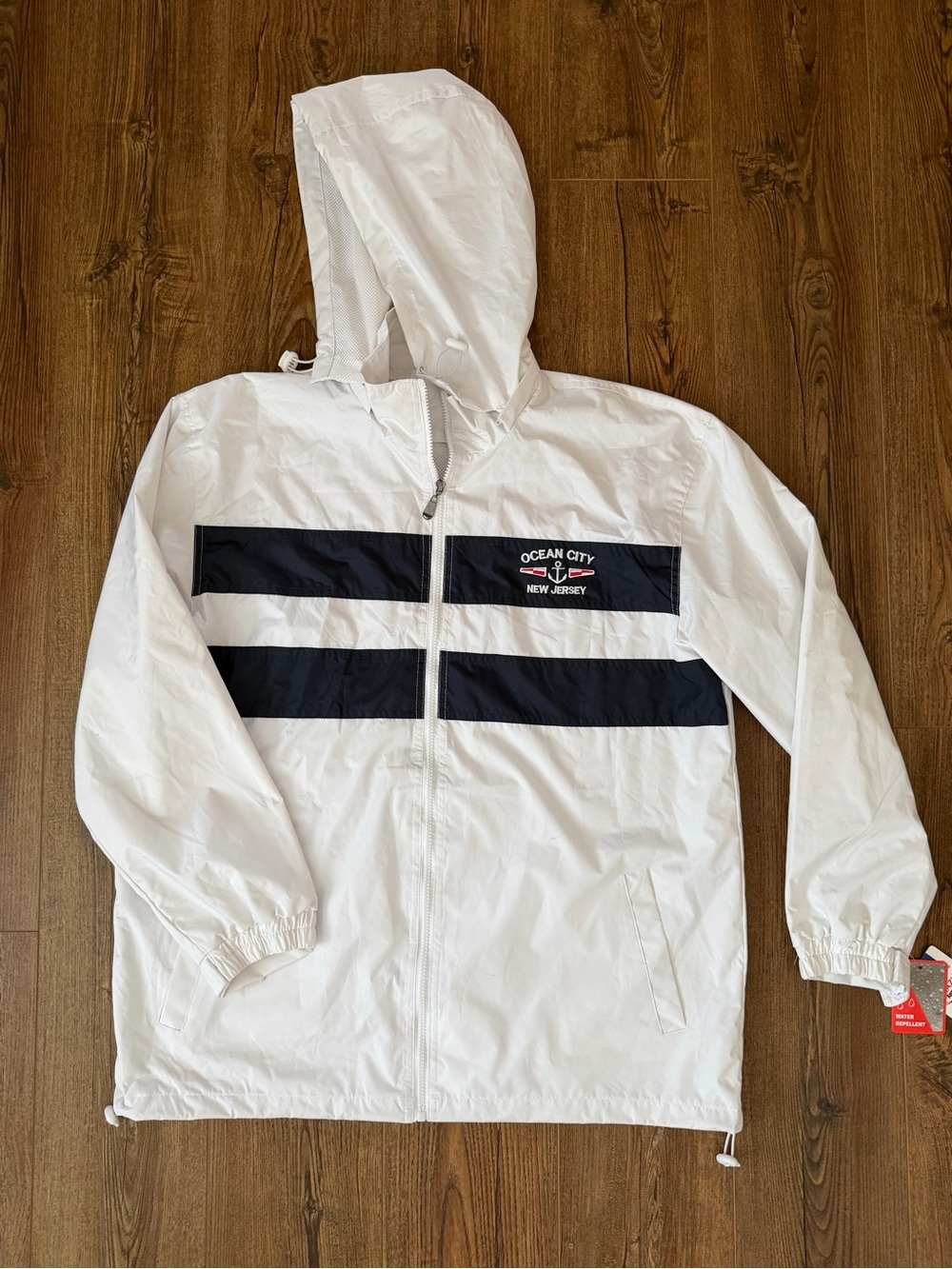 Crazy Apparel Men's Hooded Water Resistant Full Zip Windbreaker Jacket 3XL